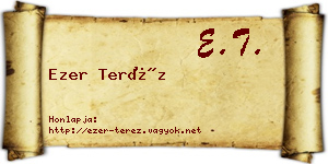 Ezer Teréz névjegykártya